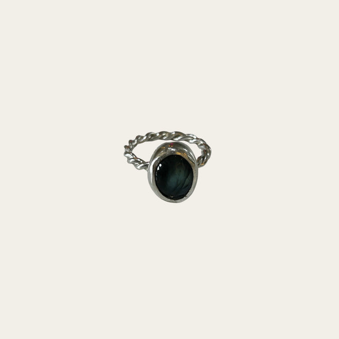 Anillo Rope Labradorita