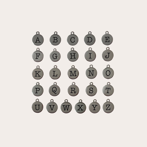 Charm medallita letra