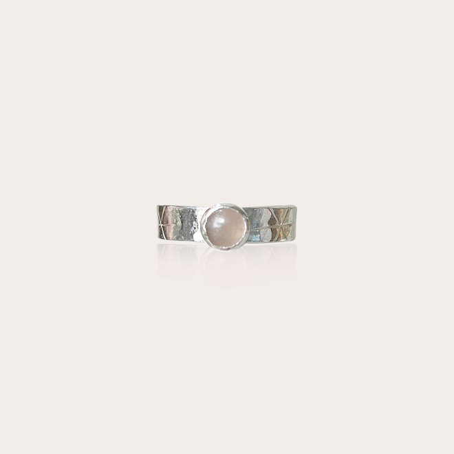 Anillo Yo Soy cuarzo rosa