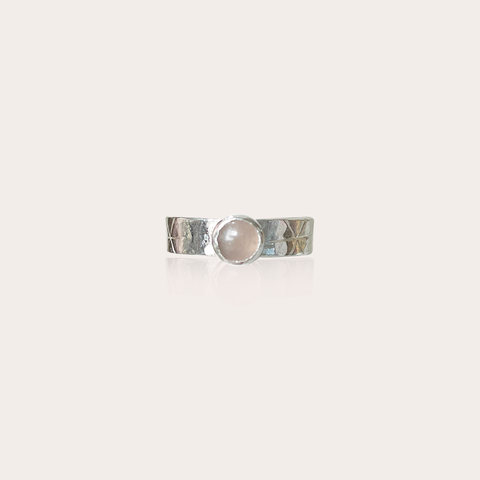 Anillo Yo Soy cuarzo rosa