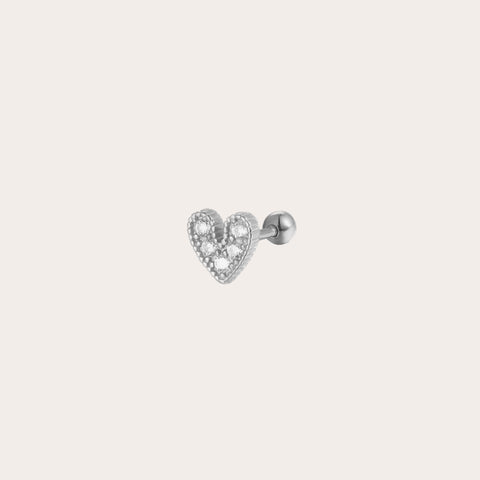 Piercing corazón zirconia