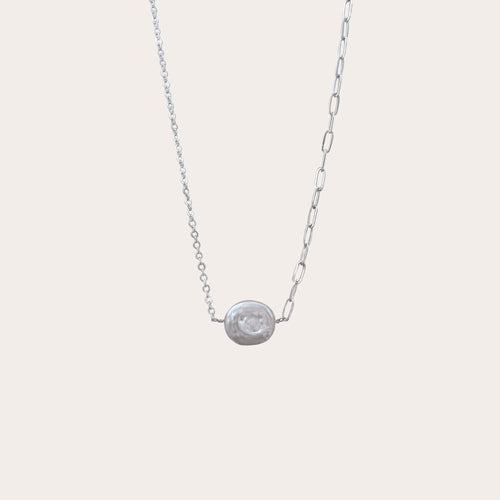 Collar perla cadena