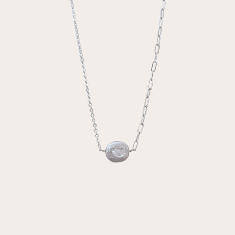 Collar perla cadena