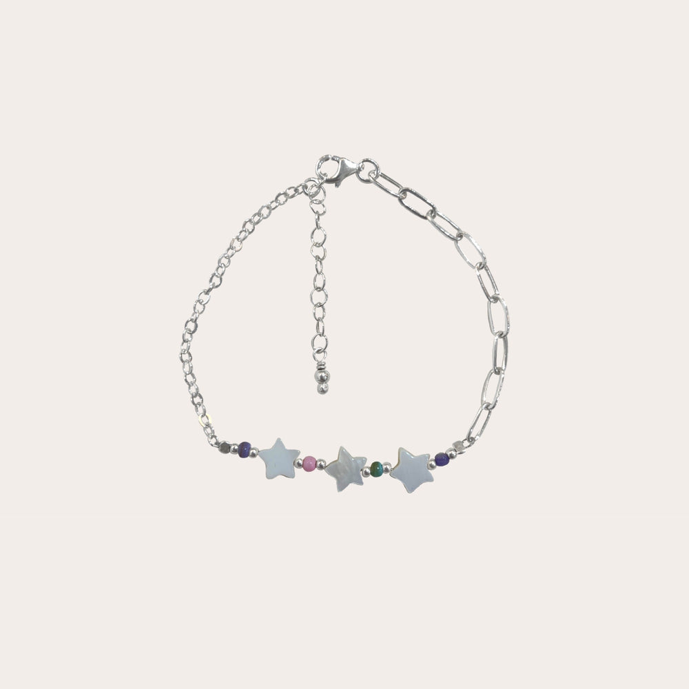 Pulsera 3 estrellas colors