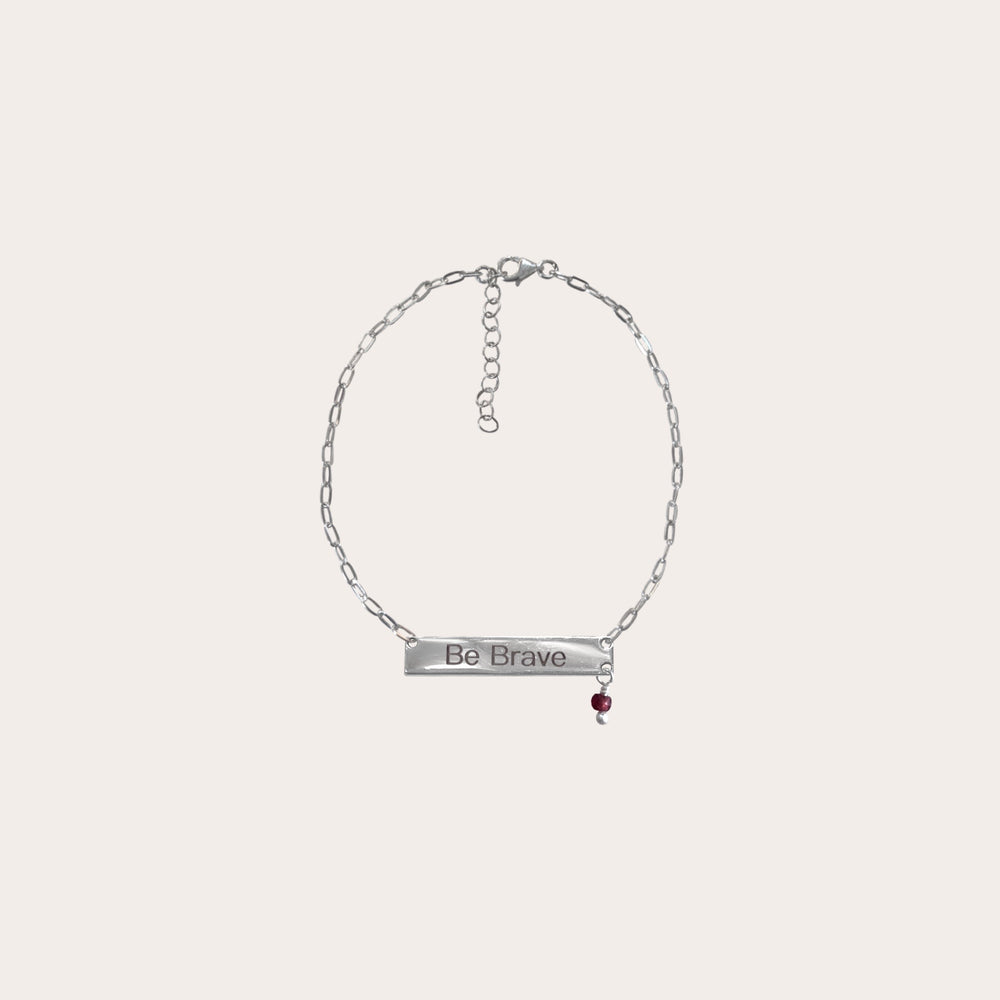 Pulsera Placa rectangular con 3 perforaciones