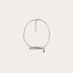 Pulsera Placa rectangular con 3 perforaciones