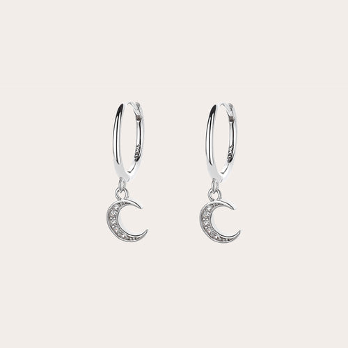 Arracadas Luna Zirconia