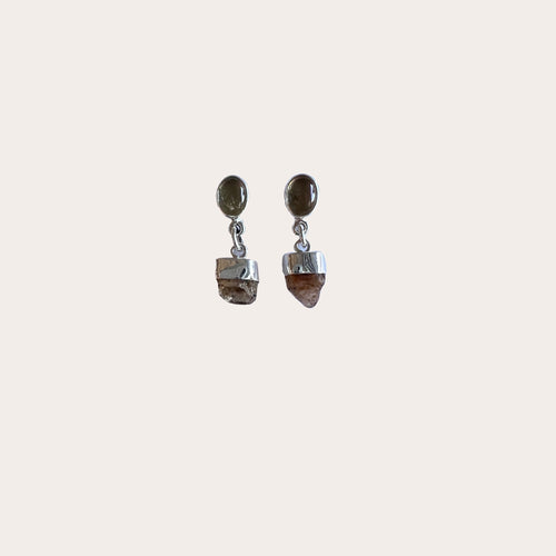 Aretes Citrino con Topacio Imperial