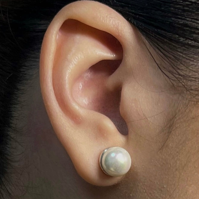 Aretes Perla Biselada