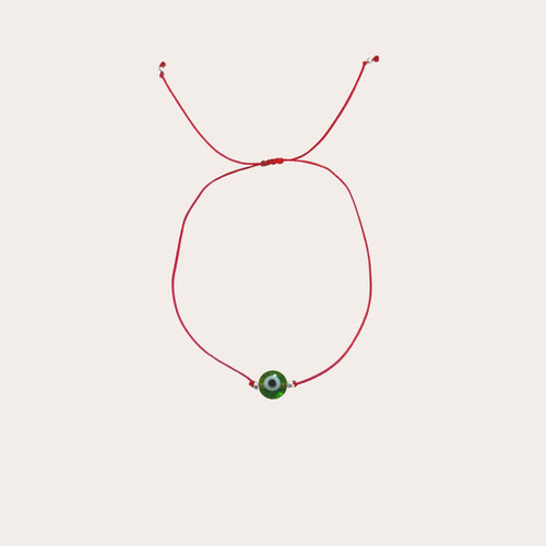 Pulsera ojo colores hilo rojo