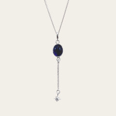 Collar amatista con destello colgante