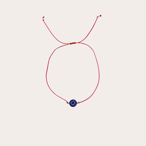 Pulsera ojo colores hilo rojo