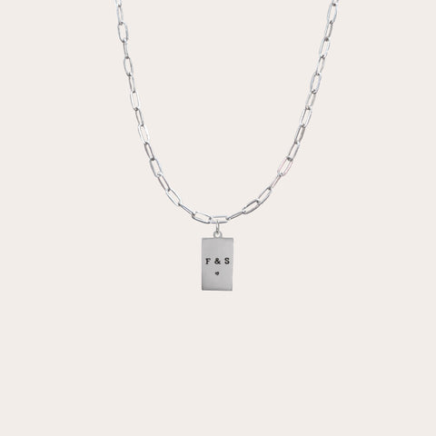 Collar rectángulo grande personalizado