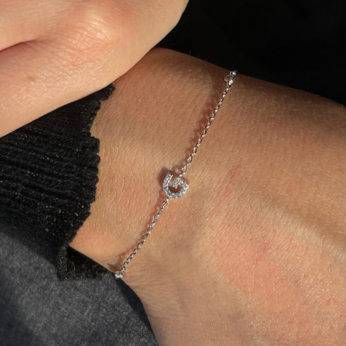 KIT: Collar + Pulsera letra zirconia