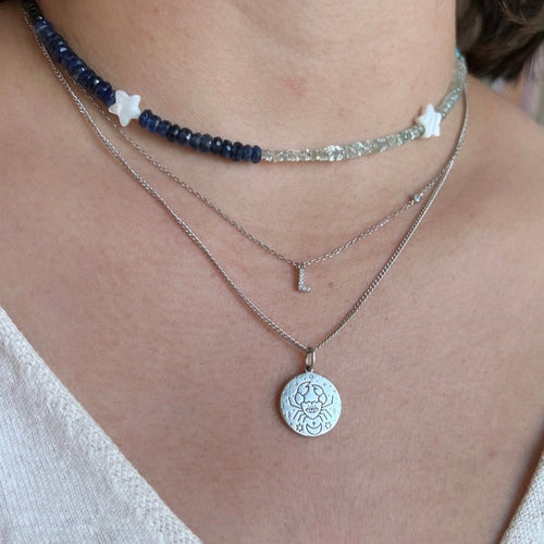 Collar letra zirconia