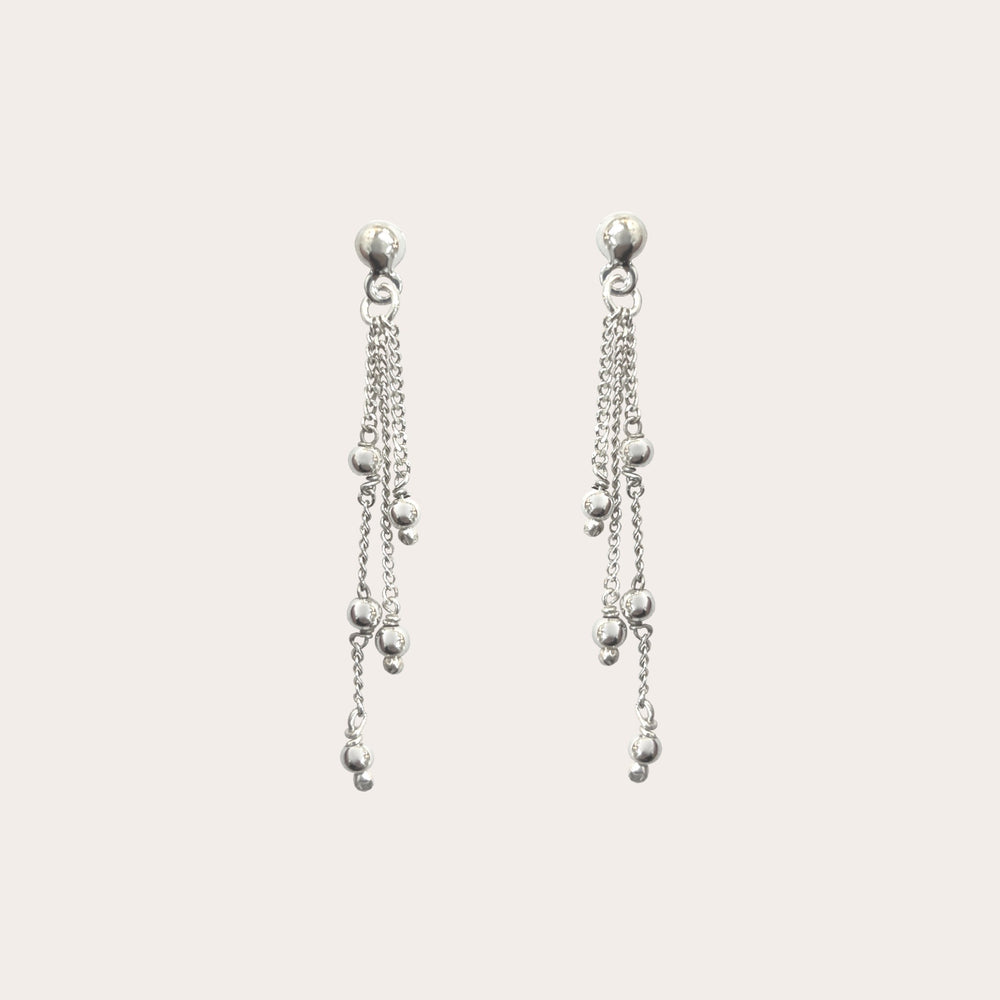 Aretes silver waterfall