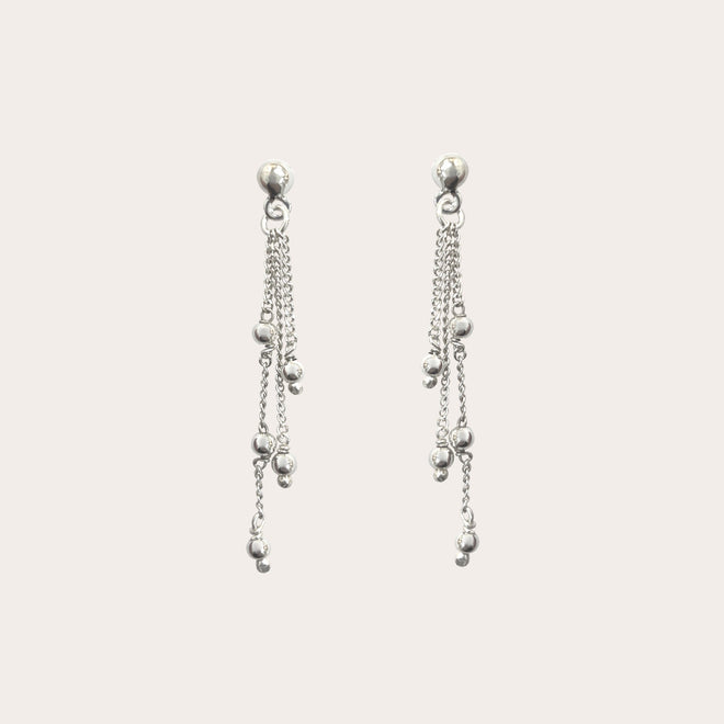 Aretes silver waterfall