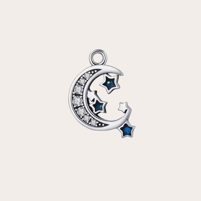 Charm luna Estrella azules