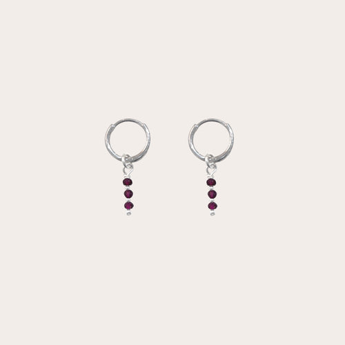 Arracadas charm piedras engarzadas