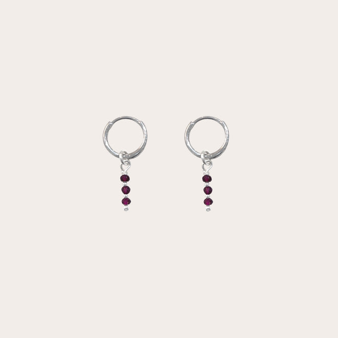 Arracadas charm piedras engarzadas