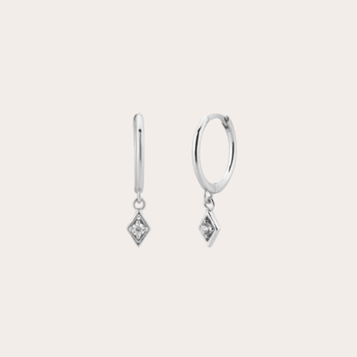 Arracadas mini rombo zirconia