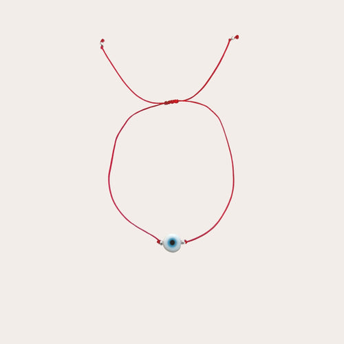 Pulsera ojo colores hilo rojo