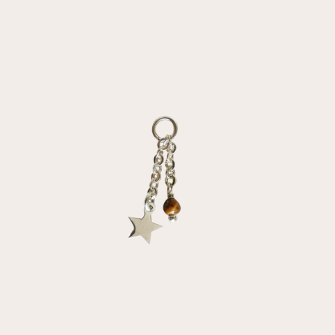 Charm Galaxy Doble figurita de plata