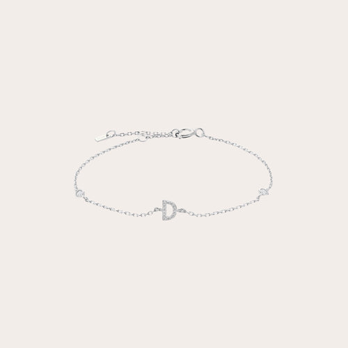 KIT: Collar + Pulsera letra zirconia