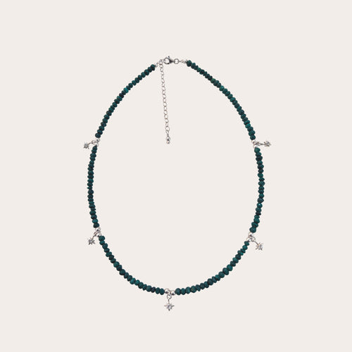 Choker malaquita destellos zirconia