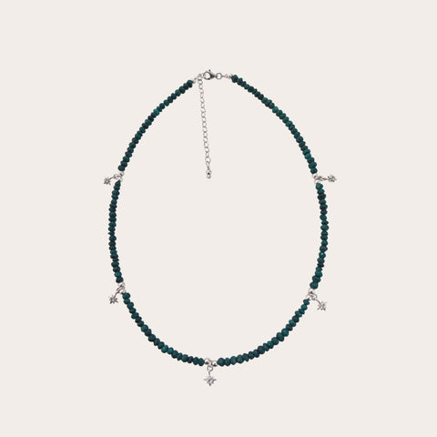 Choker malaquita destellos zirconia