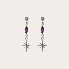Aretes Magenta Star