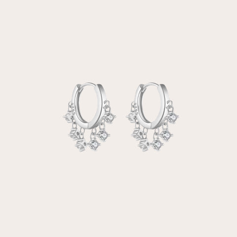 Arracadas zirconias colgantes