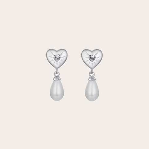 Aretes corazón drop