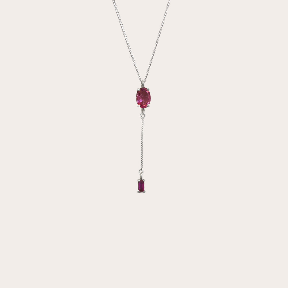 Corbatín Topacio Rosa con Rubí Nano
