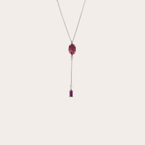 Corbatín Topacio Rosa con Rubí Nano