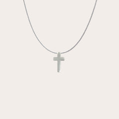 Collar mini cruz plata
