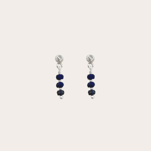 Aretes 3 piedras lineal
