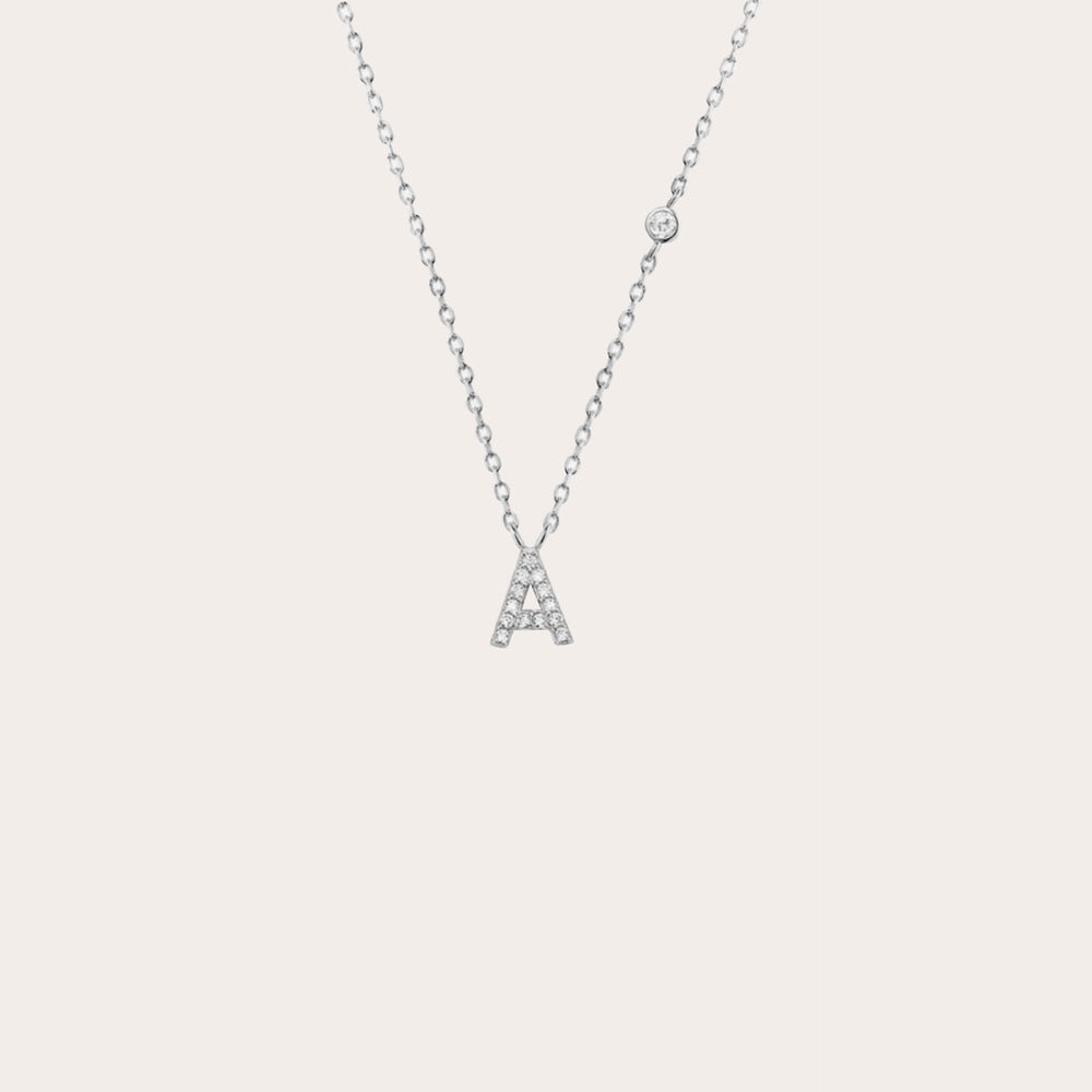 Collar letra zirconia