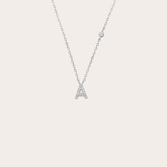 Collar letra zirconia