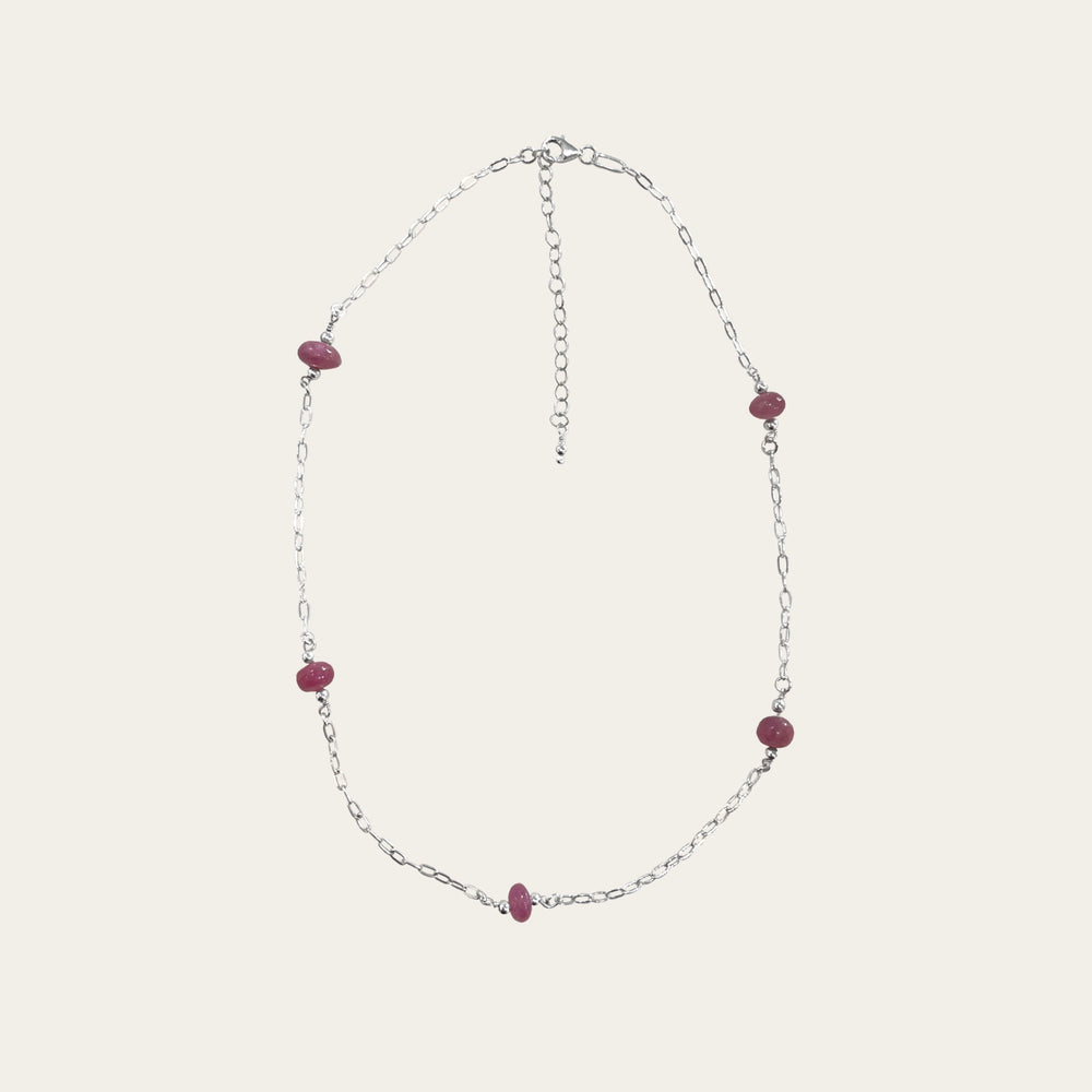 Collar Cadena con Rubí