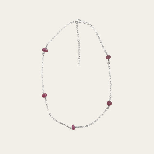Collar Cadena con Rubí