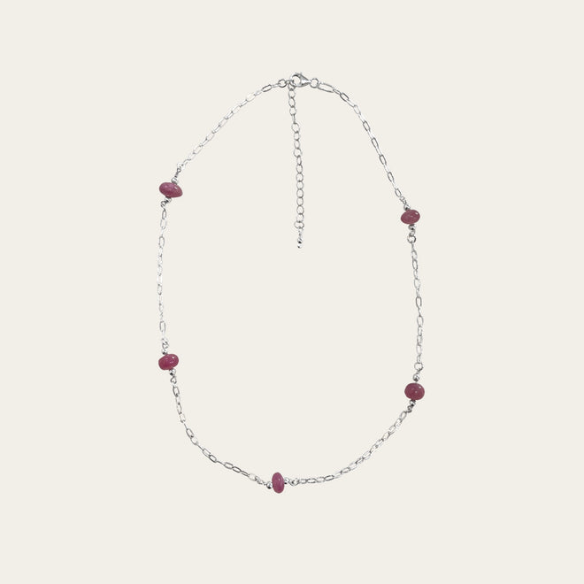 Collar Cadena con Rubí