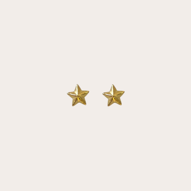 Broqueles estrella oro
