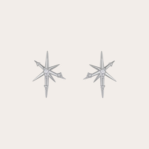 Aretes destello irregular con zirconias