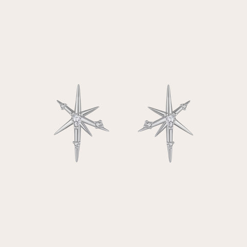 Aretes destello irregular con zirconias