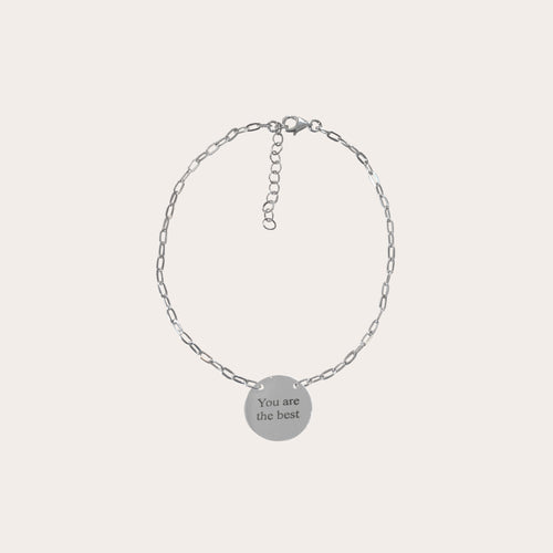 Pulsera medalla redonda
