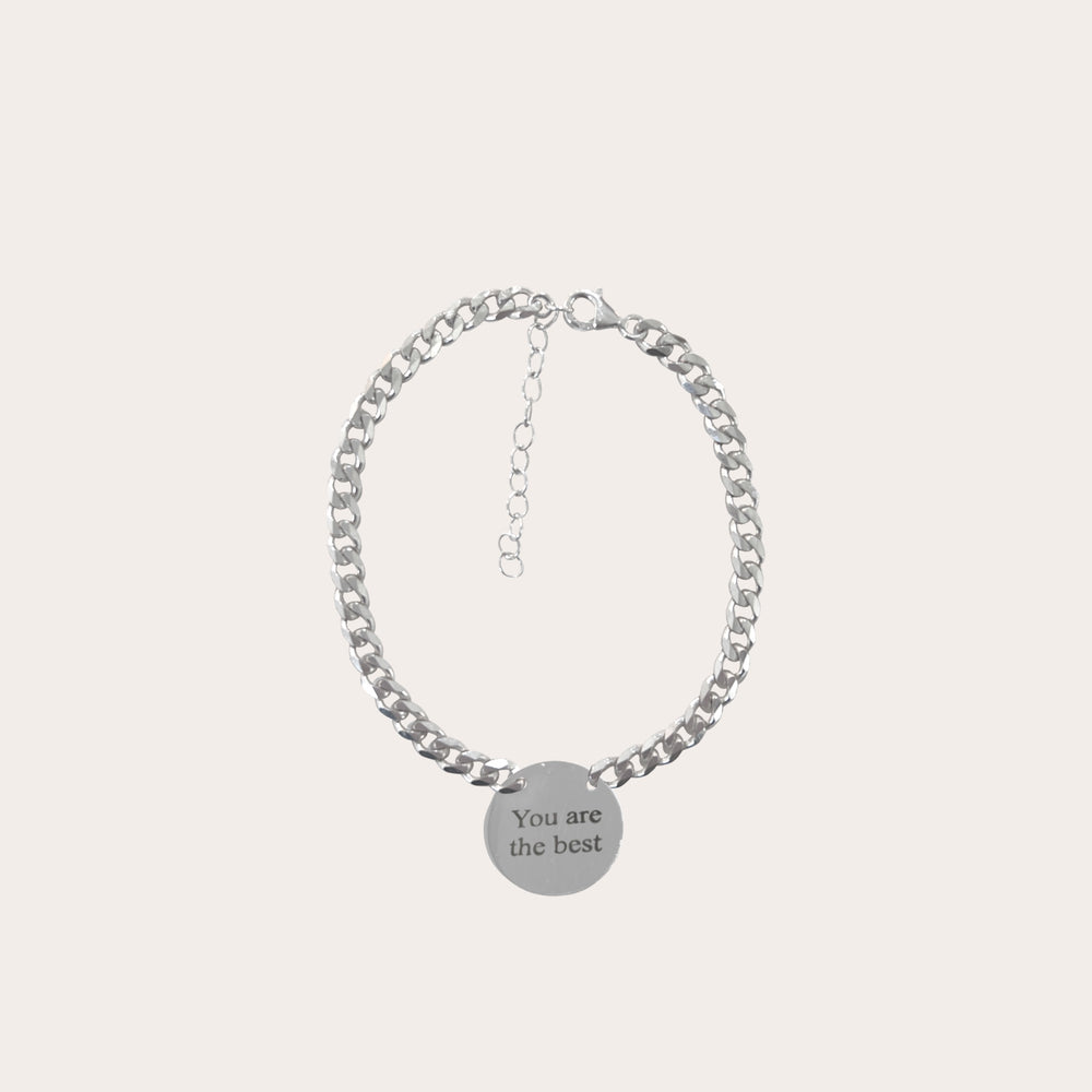 Pulsera medalla redonda