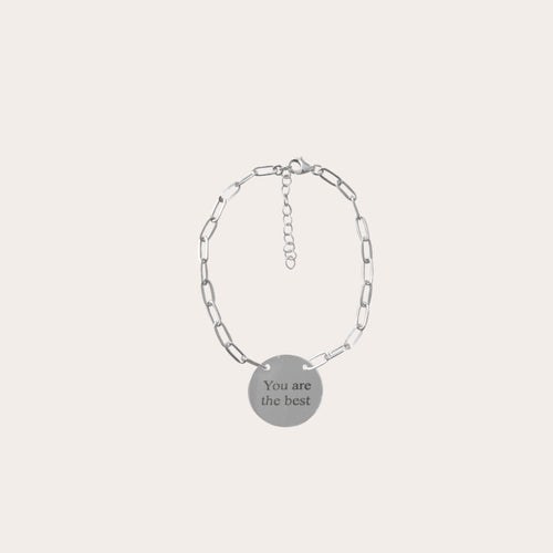 Pulsera medalla redonda