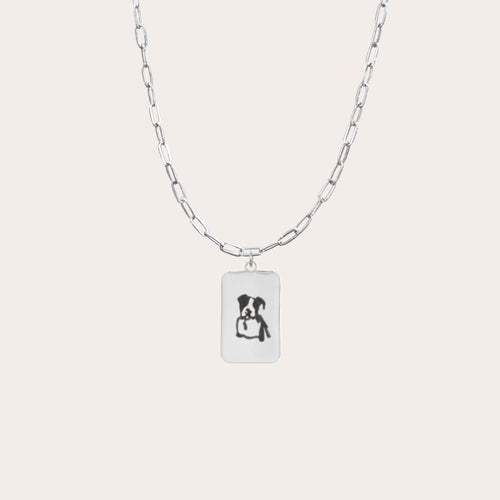 Collar carta rectangular personalizado.