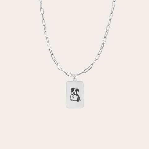 Collar carta rectangular personalizado.
